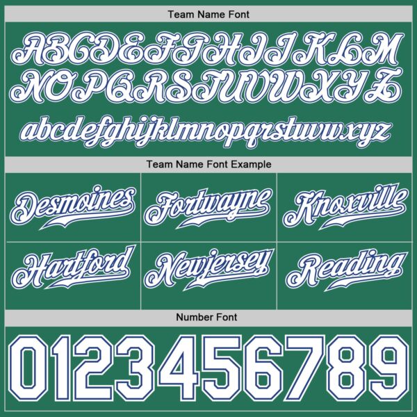 Custom Kelly Green White-Royal Authentic Throwback Basketball Shorts