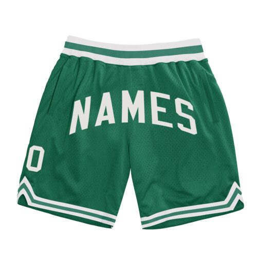 kelly_green_0061_612a9e0f-a808-4a8c-9833-d1b2aac76af6 Custom Kelly Green White Authentic Throwback Basketball Shorts