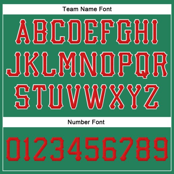 Custom Kelly Green Red-White Stitched Adjustable Snapback Hat