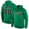 kelly_green_0111 Custom Stitched Kelly Green Black-White Sports Pullover Sweatshirt Hoodie