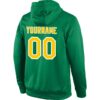 Custom Stitched Kelly Green Gold-White Sports Pullover Sweatshirt Hoodie