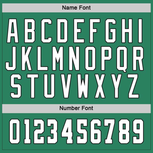 Custom Kelly Green White-Black Hockey Jersey