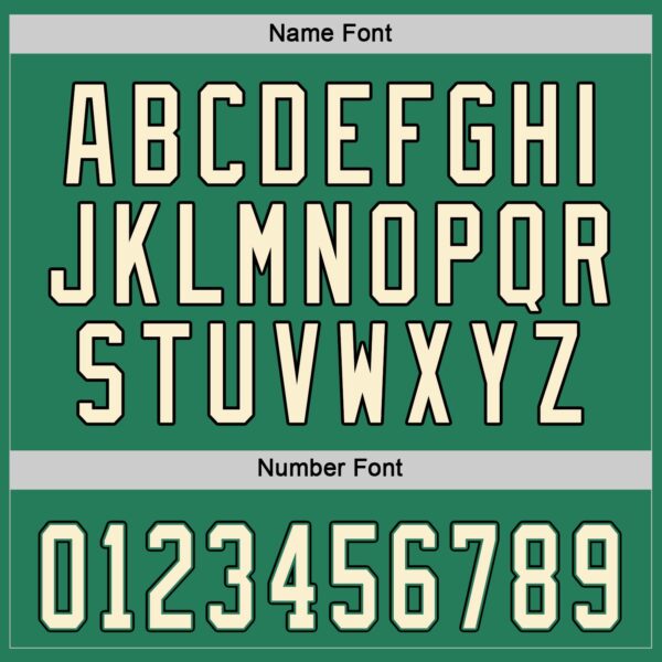 Custom Kelly Green Cream-Black Hockey Jersey