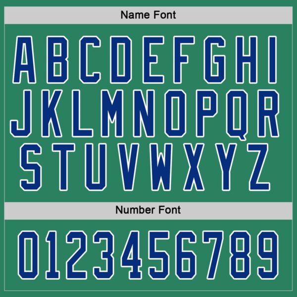 Custom Kelly Green Royal-White Hockey Jersey