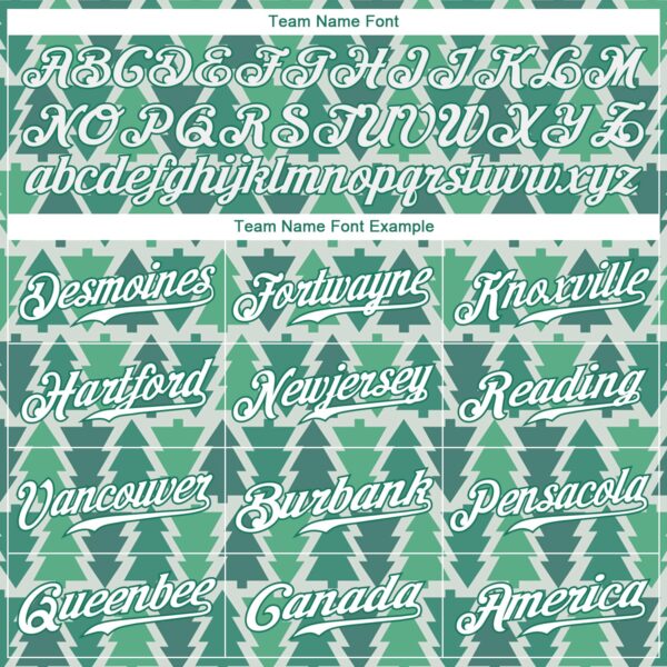 Custom Kelly Green Kelly Green-White Christmas 3D Authentic Baseball Jersey