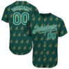Custom Kelly Green Kelly Green-White Christmas 3D Authentic Baseball Jersey