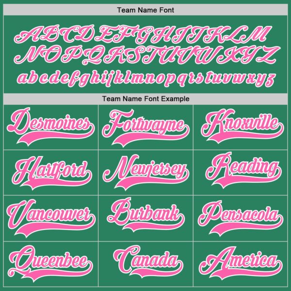 Custom Kelly Green Pink-White Hockey Jersey