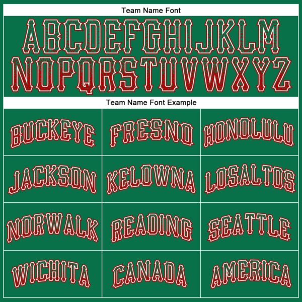 Custom Kelly Green Red-White Authentic Drift Fashion Baseball Jersey