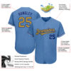 Custom Light Blue Old Gold-Royal Authentic Baseball Jersey