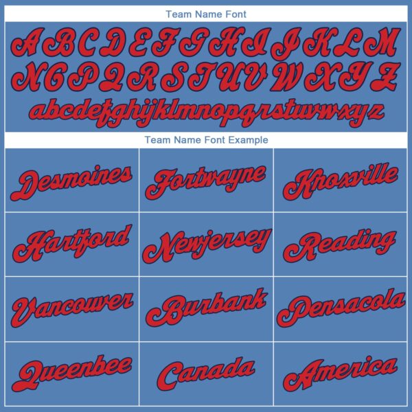 Custom Light Blue Red-Navy Performance T-Shirt