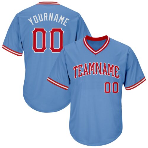 light_blue_0051 Custom Light Blue Red-White Authentic Throwback Rib-Knit Baseball Jersey Shirt