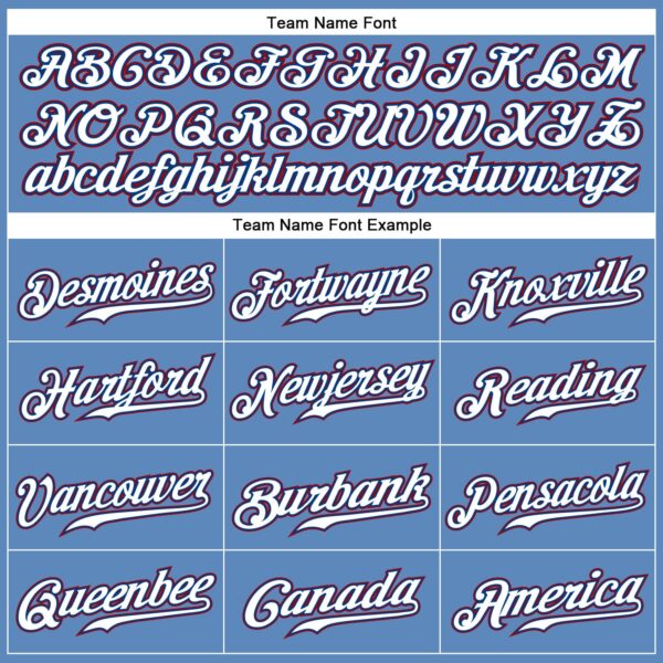 Custom Light Blue White-Red Authentic Baseball Jersey