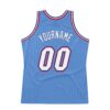 Custom Light Blue White-Royal Authentic Throwback Basketball Jersey