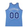 Custom Light Blue Royal-White Authentic Throwback Basketball Jersey