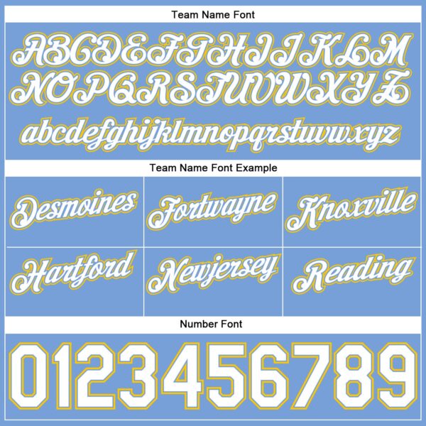 Custom Light Blue White-Gold Authentic Throwback Basketball Shorts