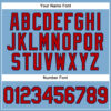 Custom Light Blue Red-Navy Authentic Baseball Jersey