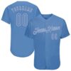 Custom Light Blue Light Blue-Royal Authentic Baseball Jersey