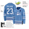 Custom Light Blue White-Royal Hockey Jersey