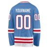 Custom Light Blue White-Red Hockey Jersey
