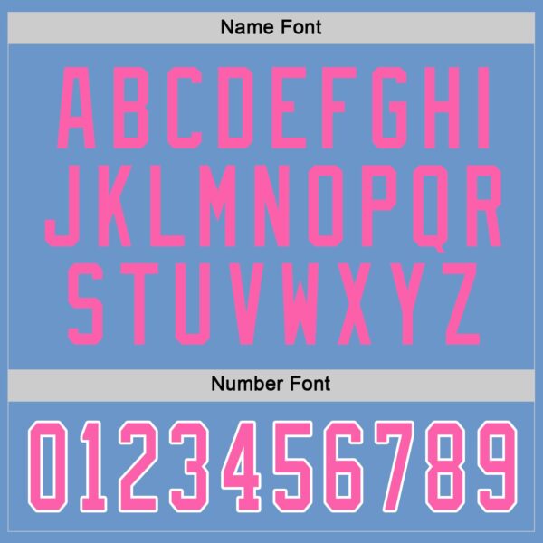 Custom Light Blue Pink-White Hockey Jersey