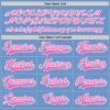 Custom Light Blue Pink-White Hockey Jersey