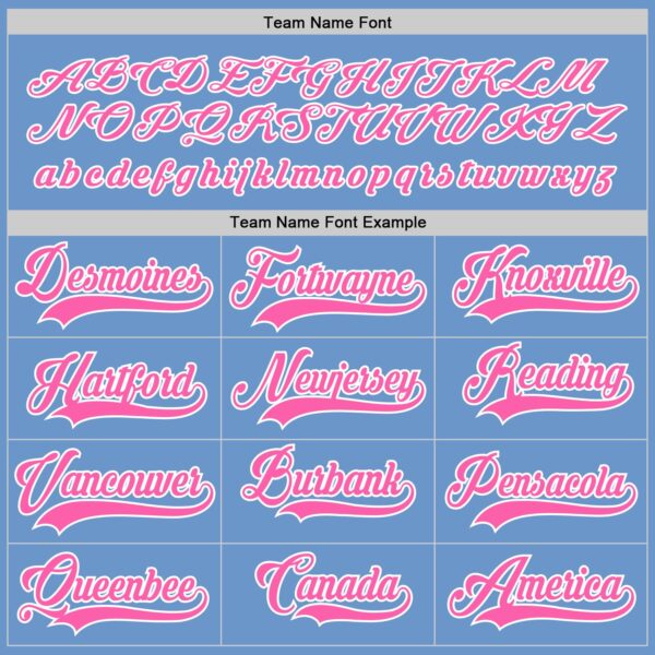 Custom Light Blue Pink-White Hockey Jersey