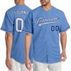 Custom Light Blue White-Royal Authentic Baseball Jersey