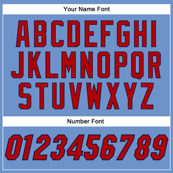 Custom Light Blue Red-Navy Authentic Baseball Jersey