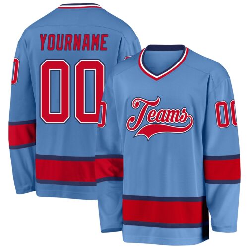 light_blue_0152 Custom Light Blue Red-Navy Hockey Jersey