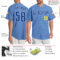 Custom Light Blue Royal-Gold Authentic Baseball Jersey