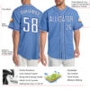 Custom Light Blue White-Royal Authentic Baseball Jersey