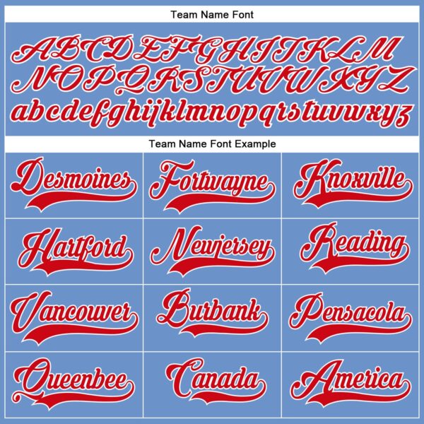 Custom Light Blue Red-White Authentic Baseball Jersey