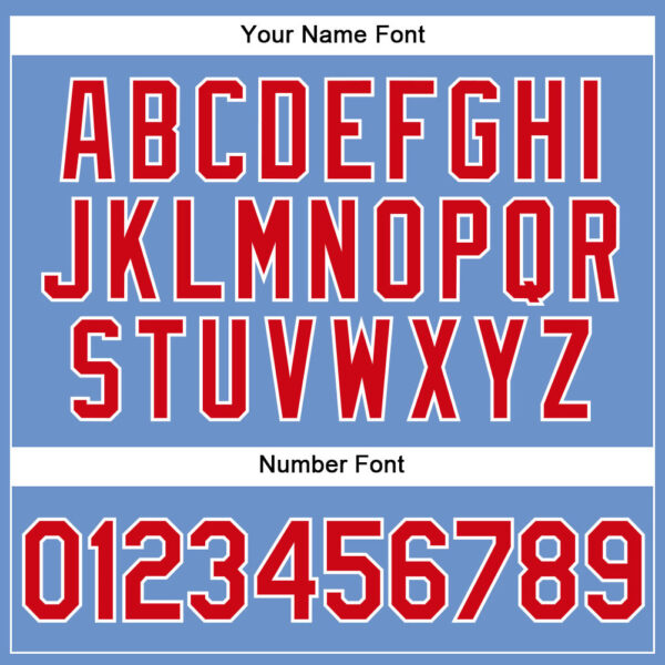 Custom Light Blue Red-White Authentic Baseball Jersey