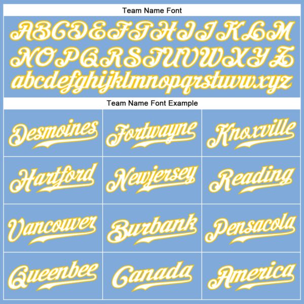 Custom Light Blue White-Gold Authentic Baseball Jersey