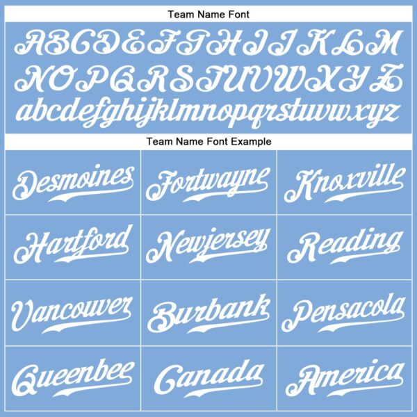 Custom Light Blue White Authentic Baseball Jersey