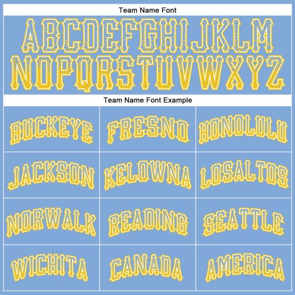 Custom Light Blue Gold-White Authentic Drift Fashion Baseball Jersey