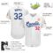 Custom White Royal-Red Baseball Jersey