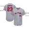Custom Gray Red-Navy Baseball Jersey