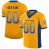 Custom Gold Royal-White Drift Fashion Football Jersey