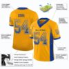 Custom Gold Royal-White Drift Fashion Football Jersey