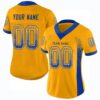 Custom Gold Royal-White Drift Fashion Football Jersey