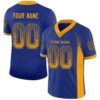 Custom Royal Gold-Navy Drift Fashion Football Jersey