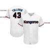 Custom White Black-Orange Baseball Jersey