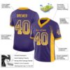 Custom Purple Gold-White Drift Fashion Football Jersey