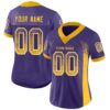 Custom Purple Gold-White Drift Fashion Football Jersey