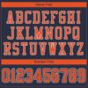 Custom Navy Orange-White Mesh Authentic Football Jersey