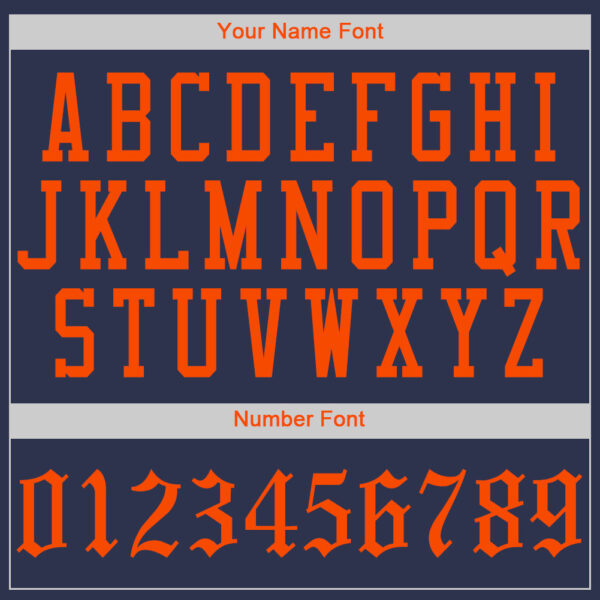 Custom Navy Orange Authentic Baseball Jersey