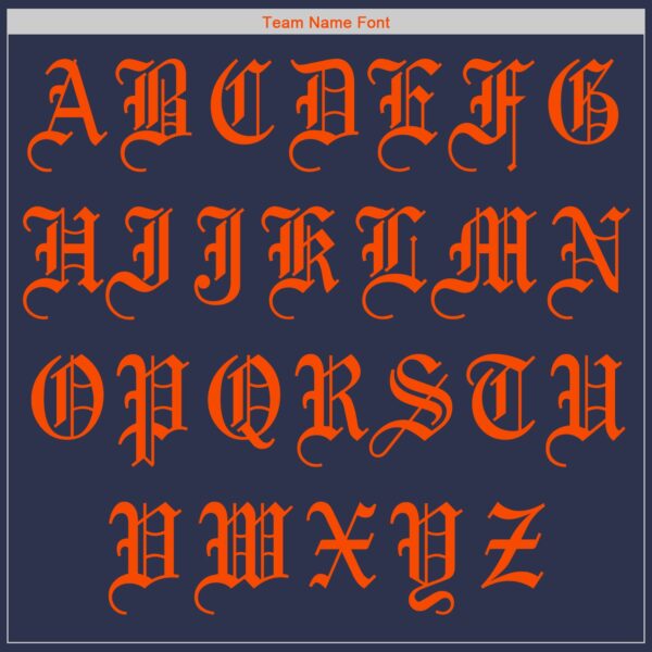 Custom Navy Orange Authentic Baseball Jersey