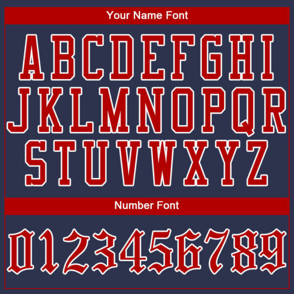 Custom Navy Red-White Authentic Baseball Jersey