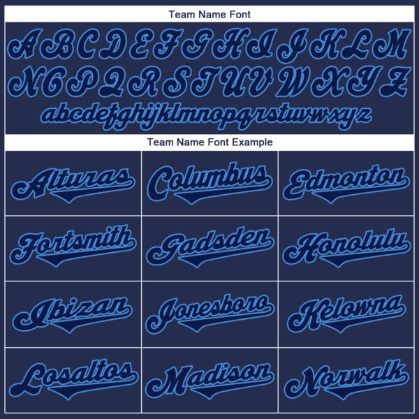 Custom Navy Navy-Powder Blue Authentic Throwback Rib-Knit Baseball Jersey Shirt